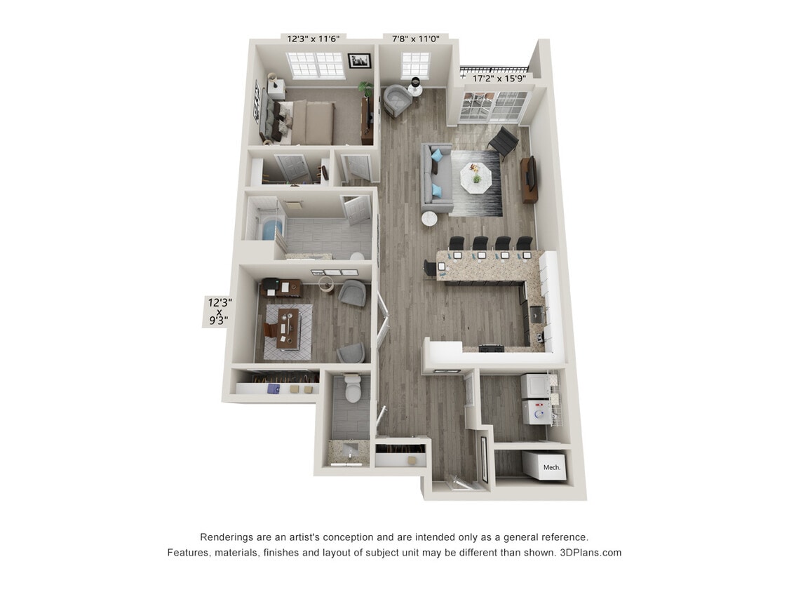 Floor Plan - The Flagstone B with Den