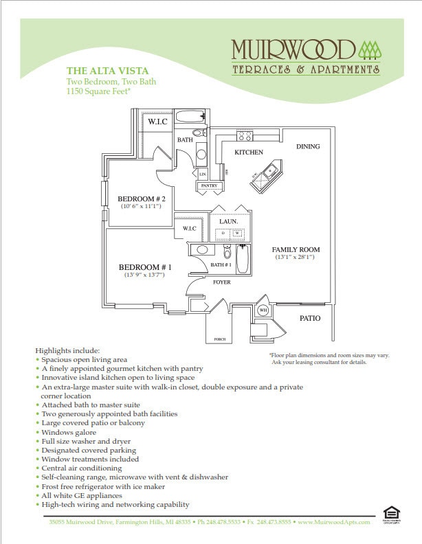 Floor Plan - The Alta Vista