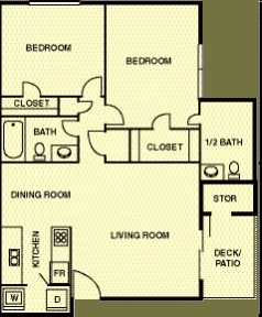 2BR/1.5BA - 2Bed 1.5 Bath 1100