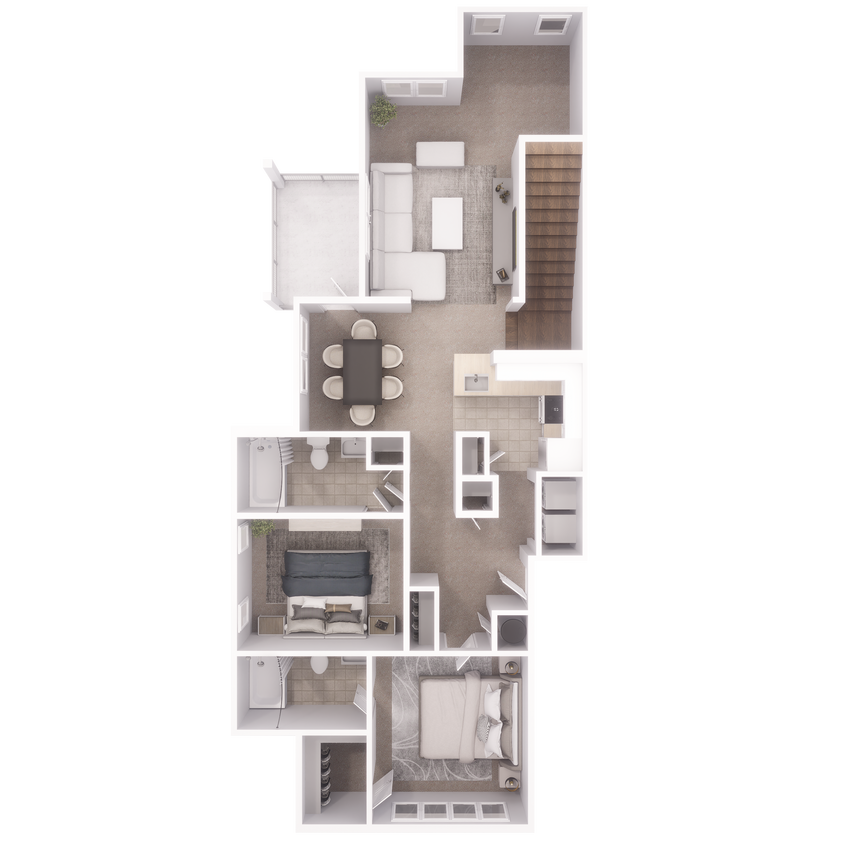 Floor Plan - 2 Bed/ 2 Bath