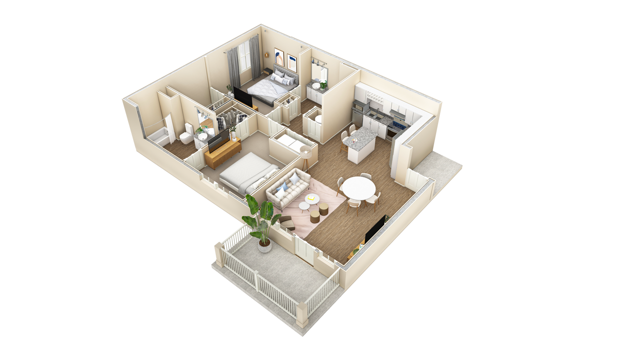 Floor Plan - 2 BR Vue Overlook