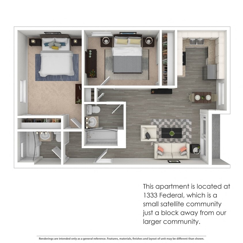 Floor Plan - TwoBedroom-PlanH