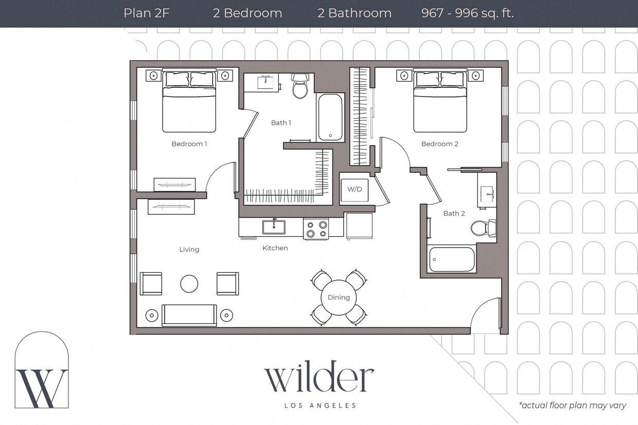 Floor Plan - 2 Bedroom F