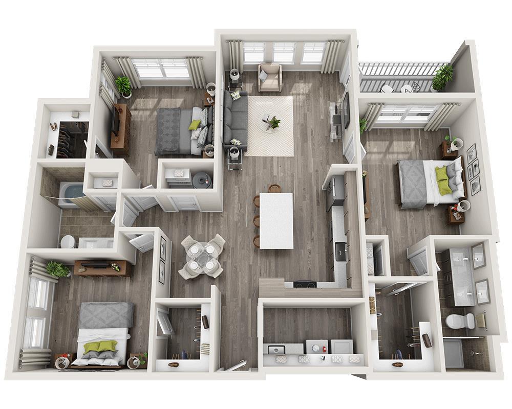 Floor Plan - Three Bedroom C2