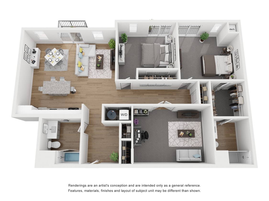 The Monroe_J.jpg - 2 Bed 2 Bath Plus