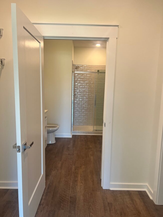 Walkin Shower Bathroom View - Lofts at Chason Park