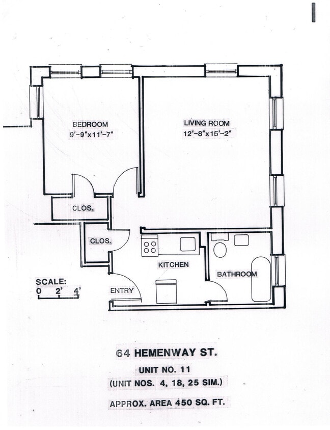 Floor Plan - 64 Hemenway 2 Bed SM