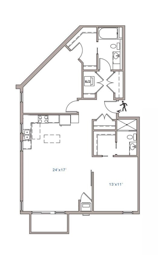 Floor Plan - 2 Bed 2 Bath T - 1800