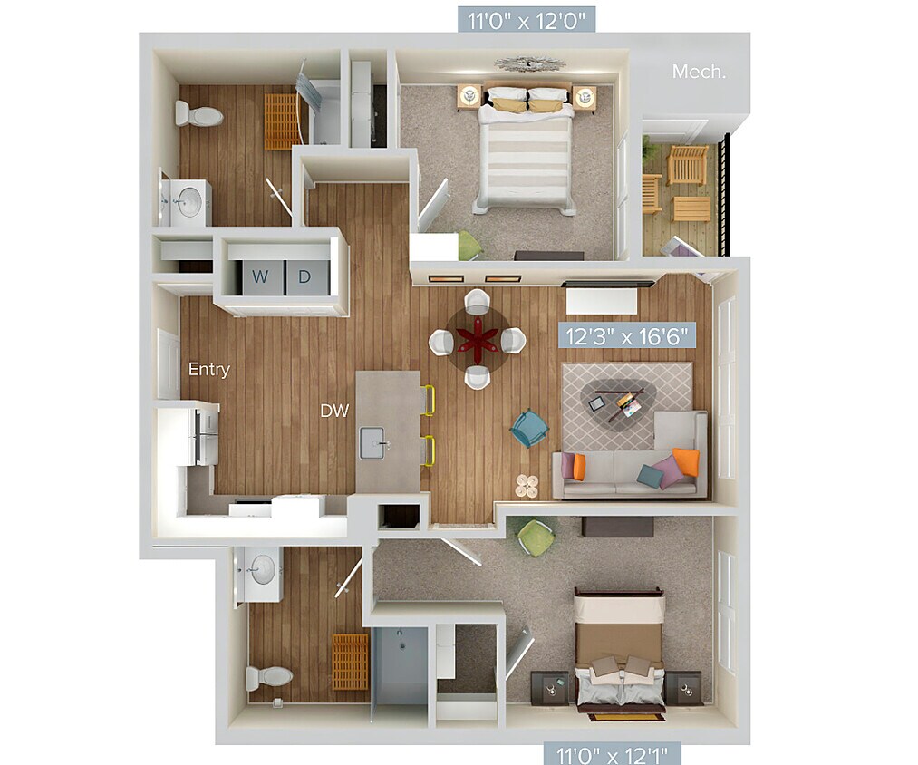 Floor Plan - B2-HP-sc2x-1064
