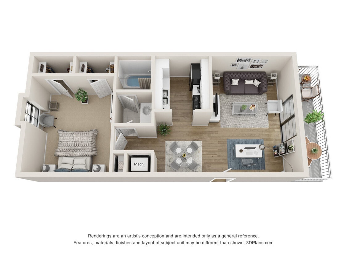Floor Plan - 712sf