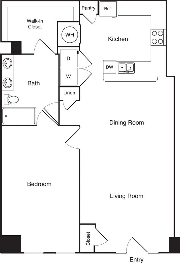 Floor Plan - 1 Bedroom A4