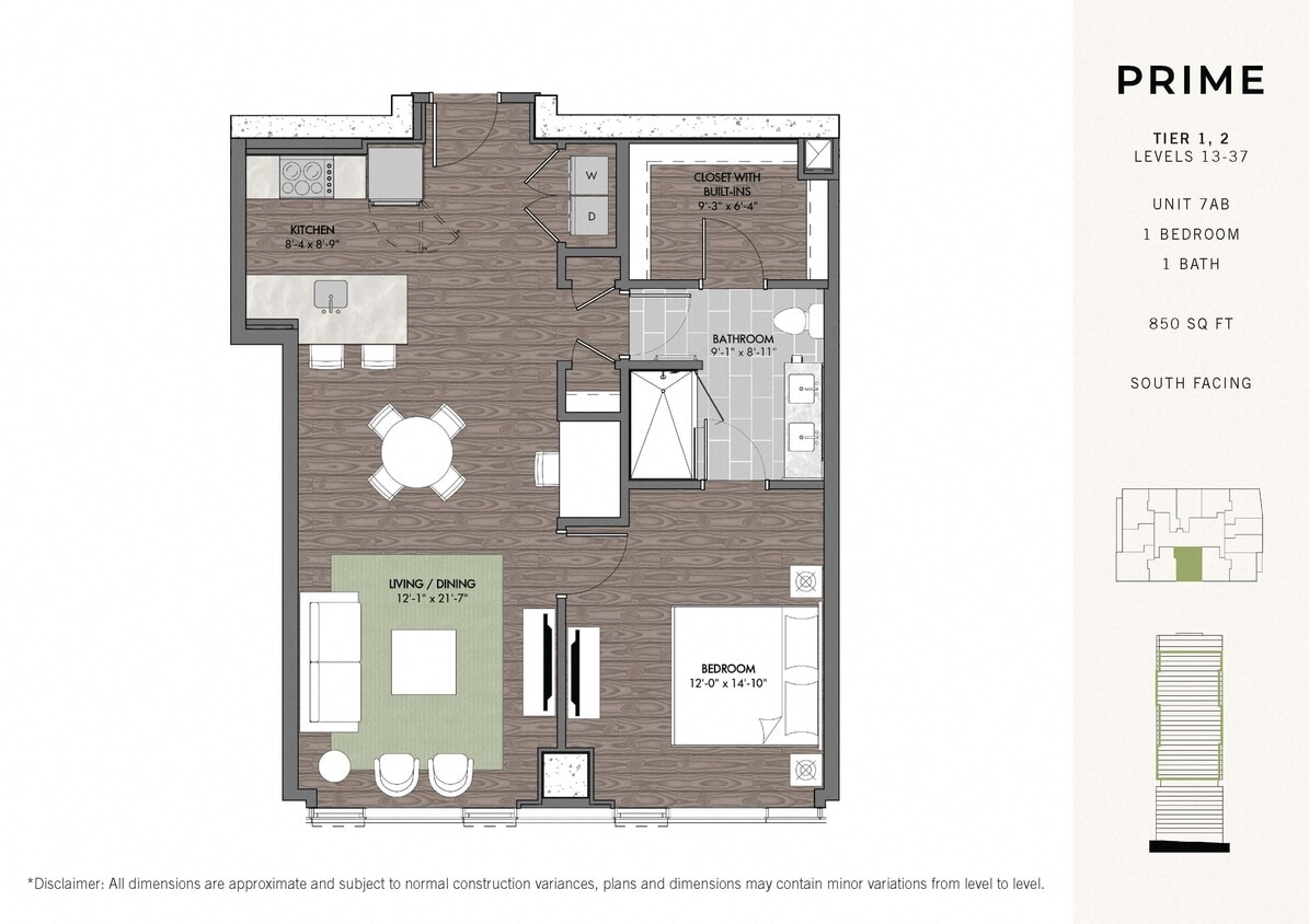 Floor Plan - Prime One BR Stack 07