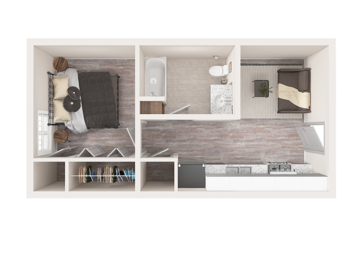 Floor Plan - NEW 1x1 Haven VIEW