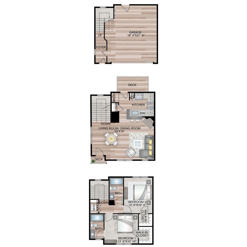 Floor Plan - The Talbot Townhome