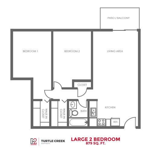 Floor Plan - 2 Bedroom Large