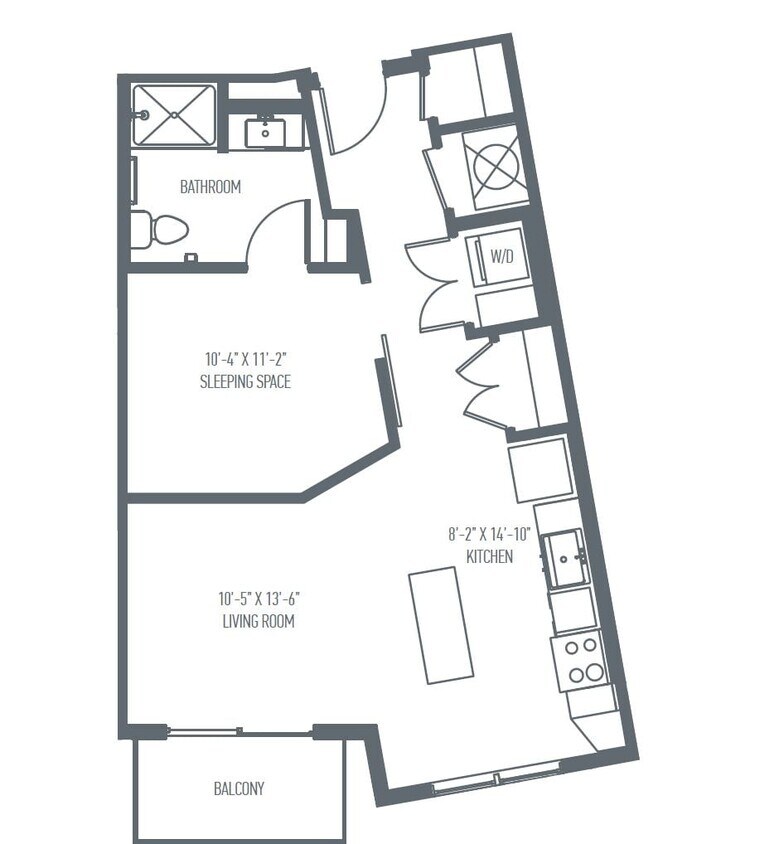 Floor Plan - A3 - Studio + Sleeper