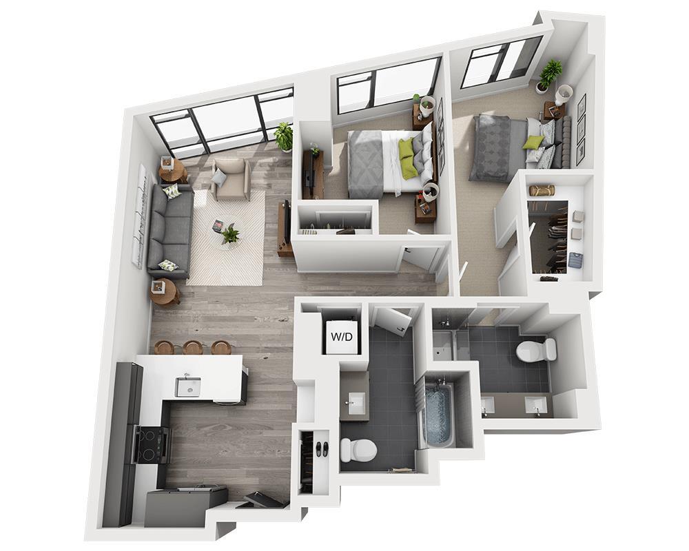Floor Plan - Two Bedroom B2W