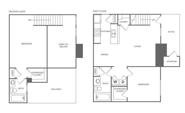 Two Bedroom Two Bath (1300 SF) - Two Bedroom Two Bath (1300 SF)