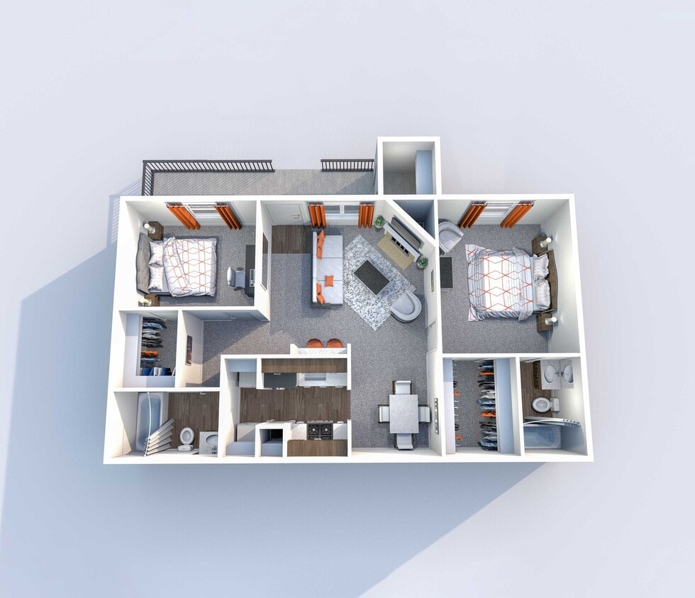 Floor Plan - Beautiful Two Bedroom, Two Bathroom Apartment i...