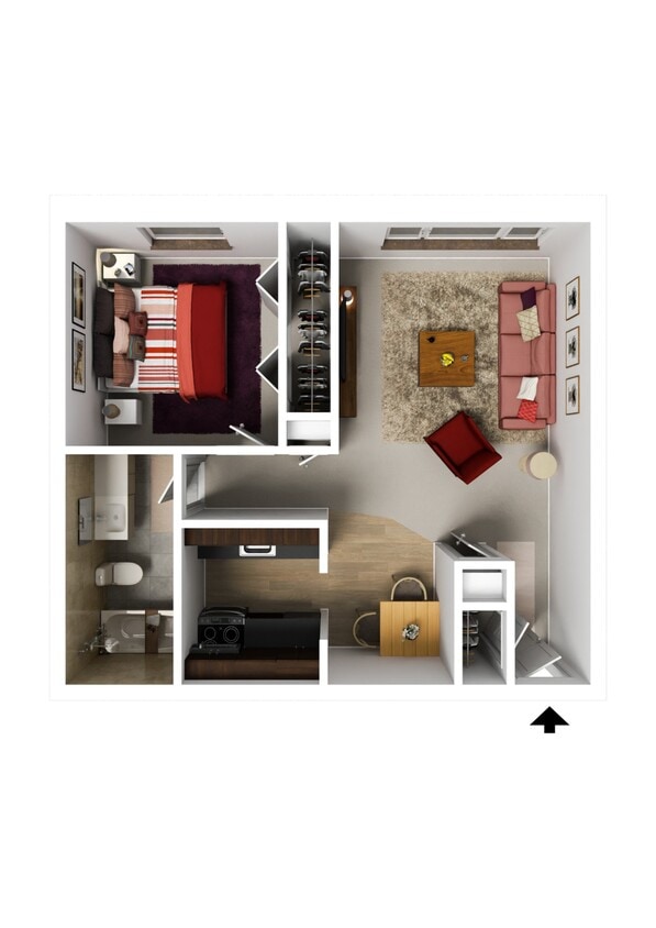 One Bedroom Apartment - One Bedroom