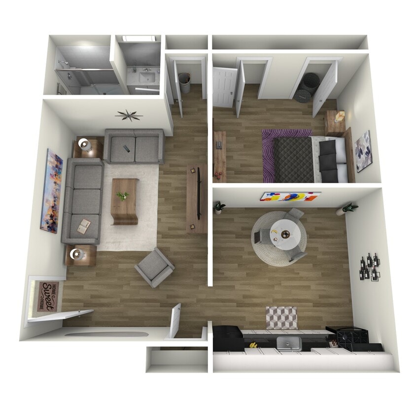 1 Bed 1 Bath E - 1 Bed 1 Bath E