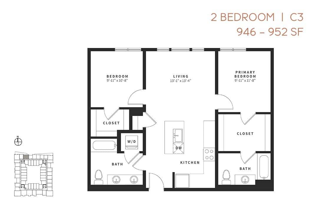 Floor Plan - Two Bedroom C3