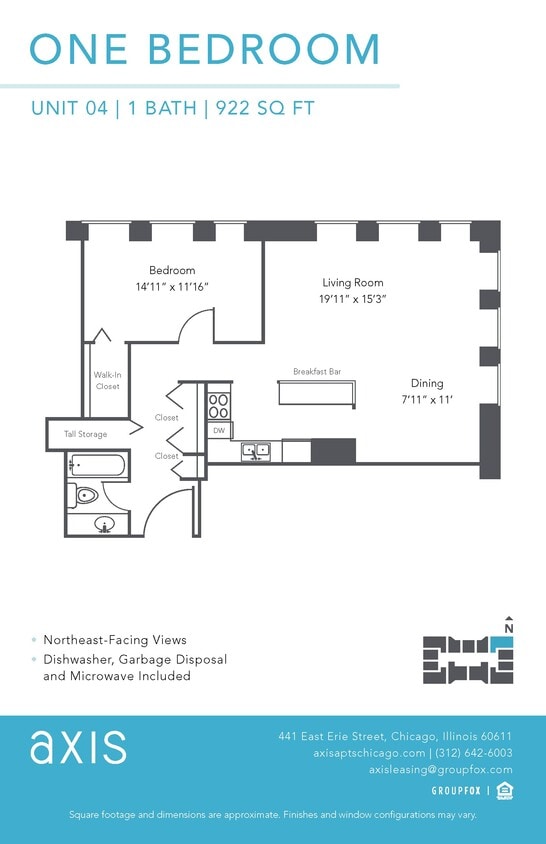 Floor Plan - One Bedroom