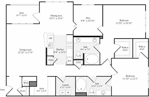 Floor Plan - 2 Bedrooms I