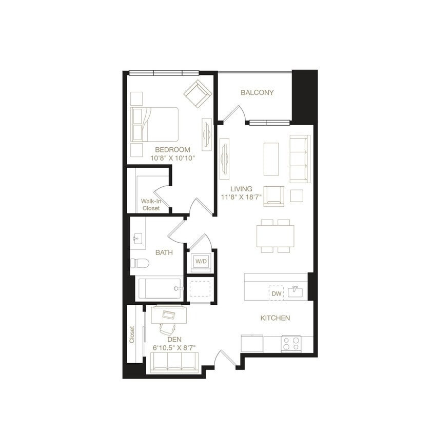 Floor Plan - Lake Merritt+Den