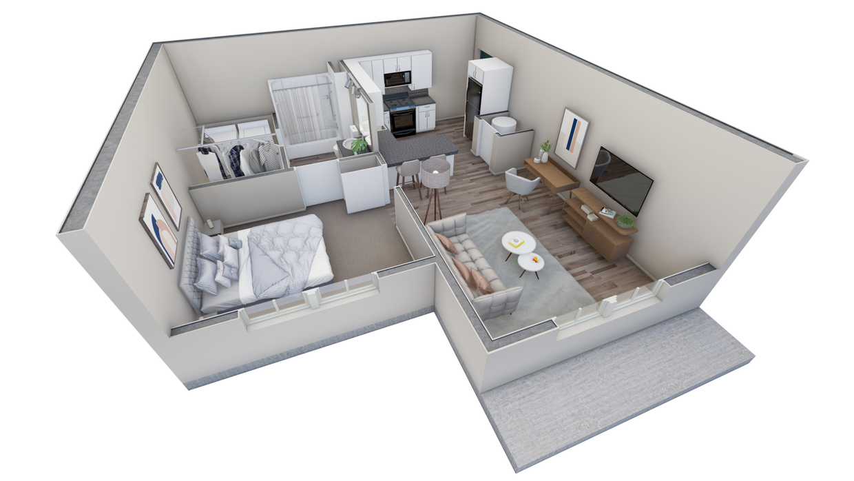 Floor Plan - 1 BR Horizon Overlook