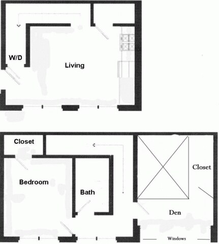 The Tressle - The Alley 1 BR Den is Available for July or Aug...