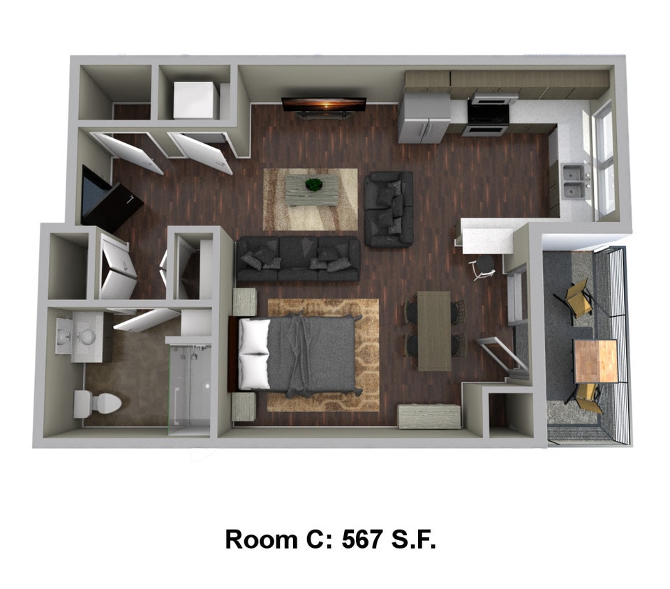 Floor Plan - Downtown Retreat