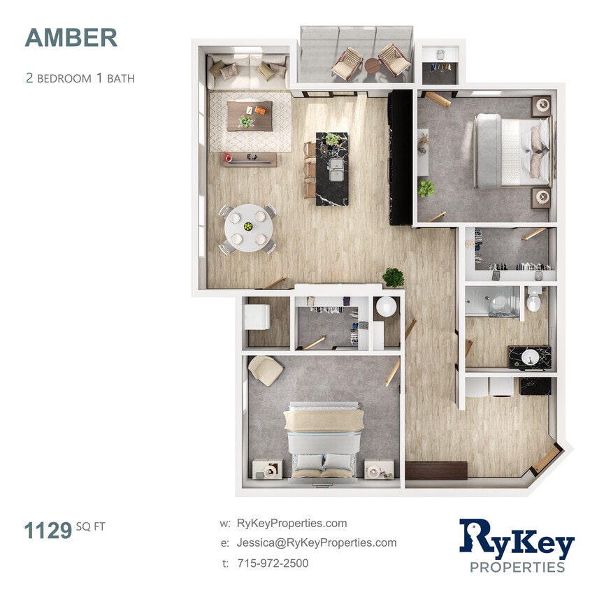 Amber - 2BR/1.0BA
