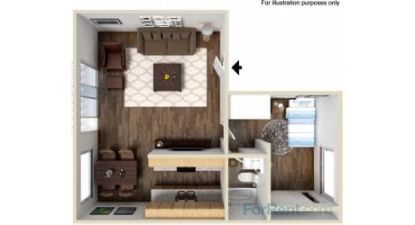 1 Bed 1 Bath - A1-630