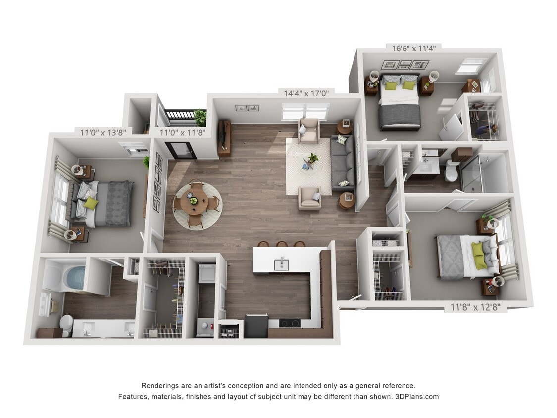 Floor Plan - Andover Park 1C1