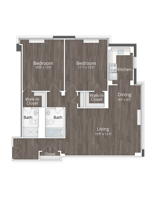 Floor Plan - Two Bedroom