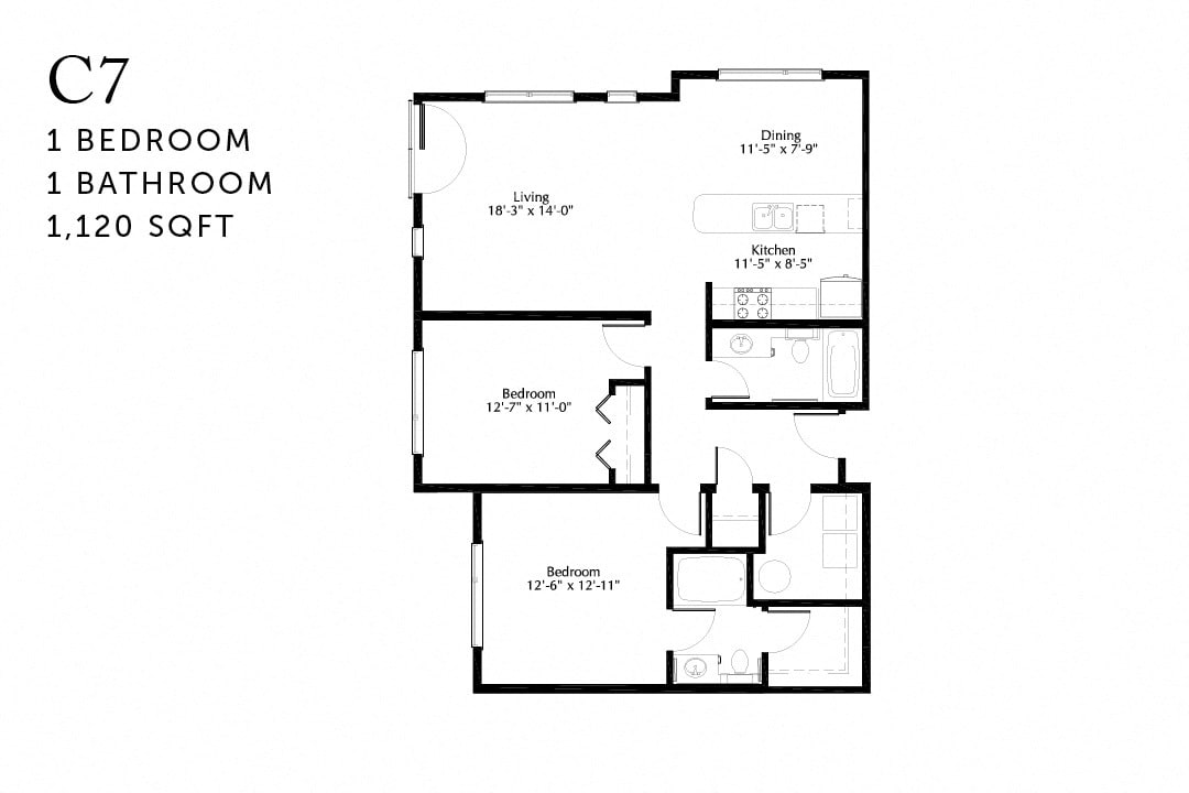 Floor Plan - C7 Two Bedroom
