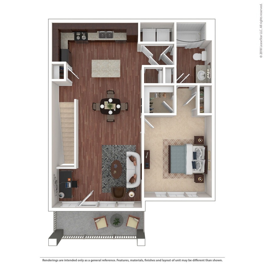 Floor Plan - 1 BR Designer Overlook
