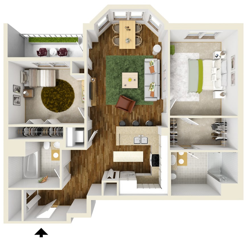 Floor Plan - Two Bedroom