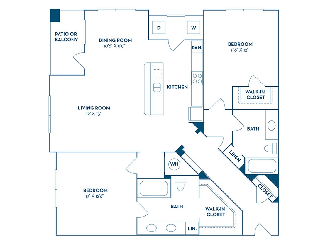 2 Bedroom | 2 Bath | 1265 SF - B3