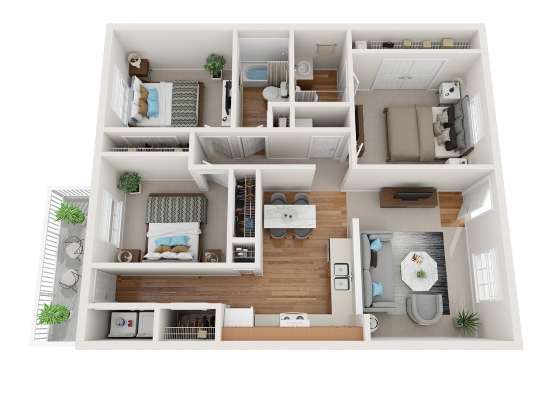 Floor Plan - 3 Bed / 2 Bath