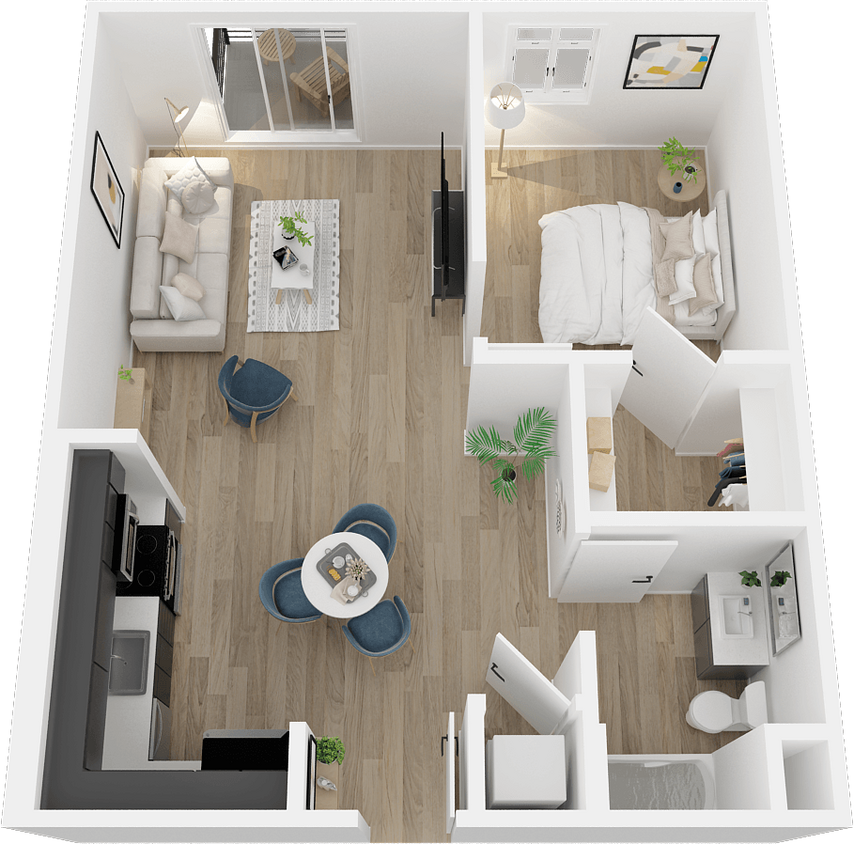 Floor Plan - 1 Bedroom - A