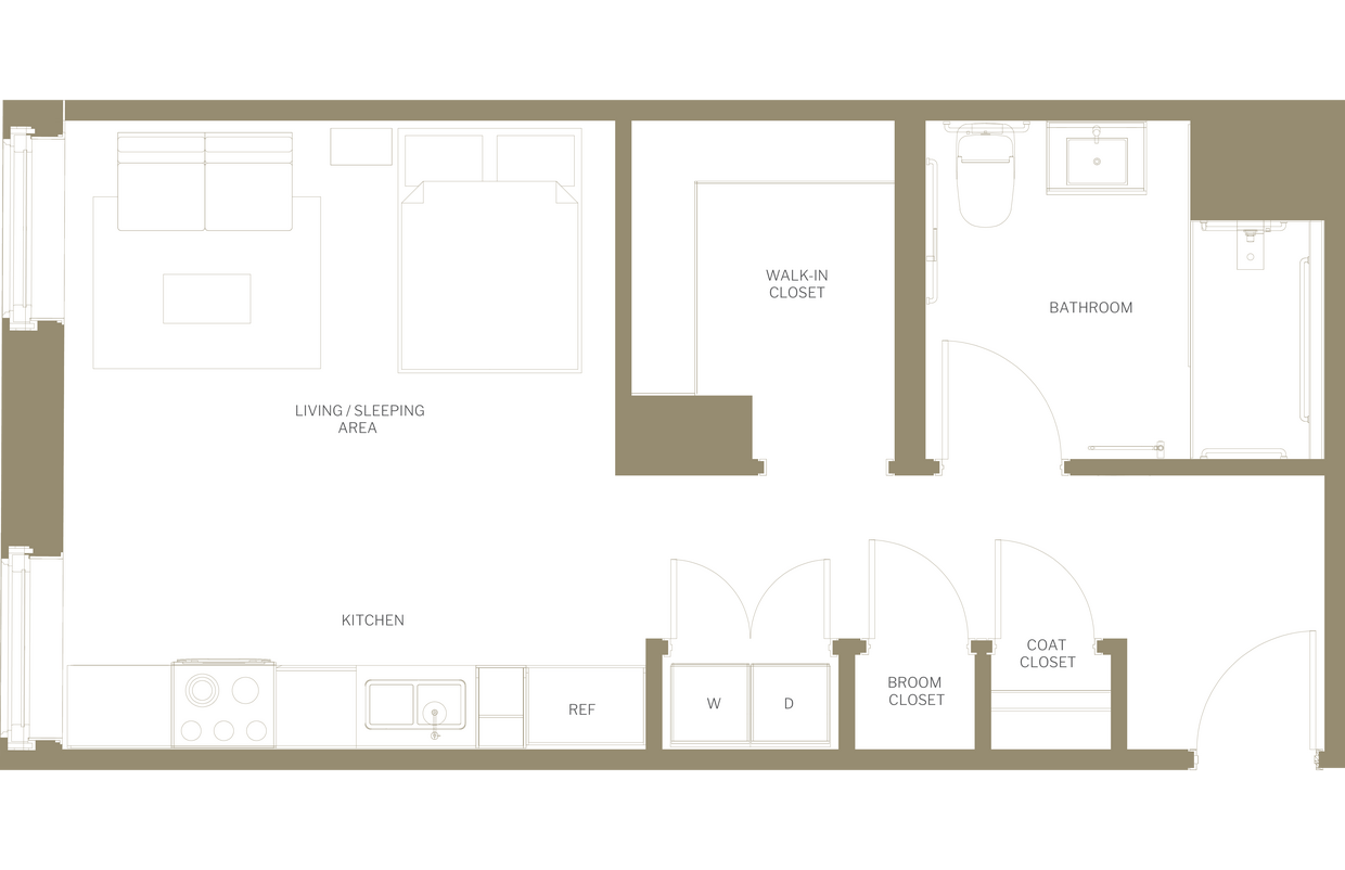 Floor Plan - Studio A ADA