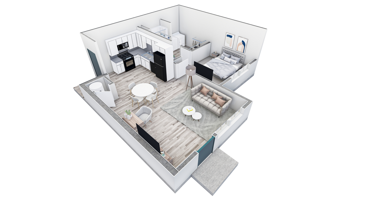 Floor Plan - 1 BR Premier Retreat Courtyard