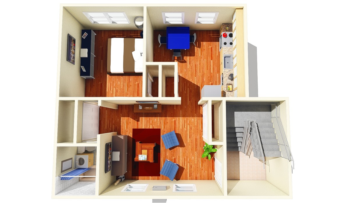 Floor Plan - 1BR/1BA