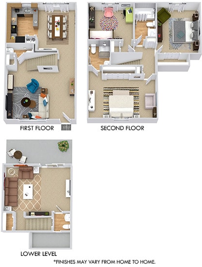 Floor Plan - Covington Townhouse with Den