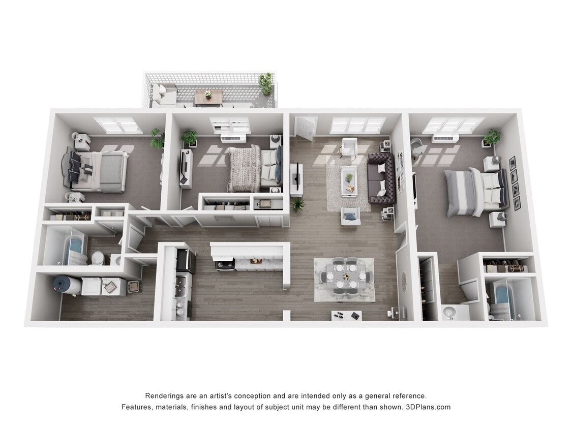 Floor Plan - 3x2 Full-Call For Availabili