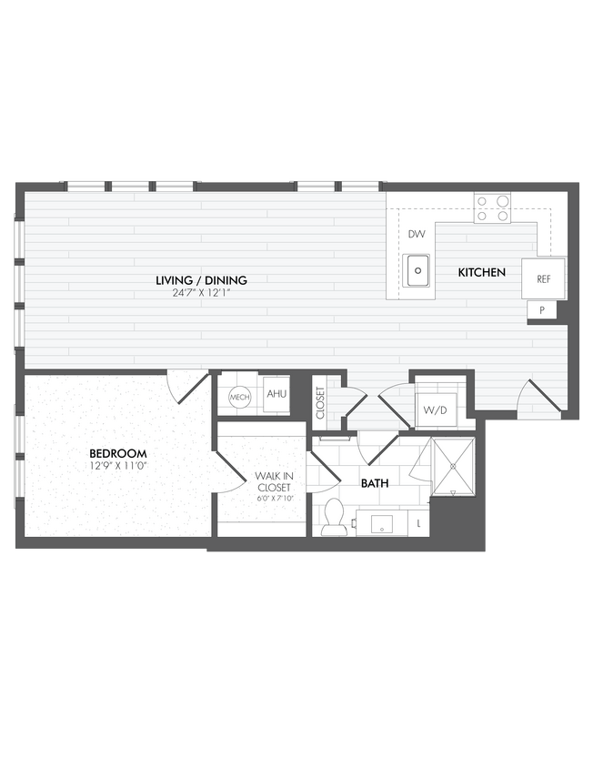 Floor Plan - 1 Bed/1 Bath-A12