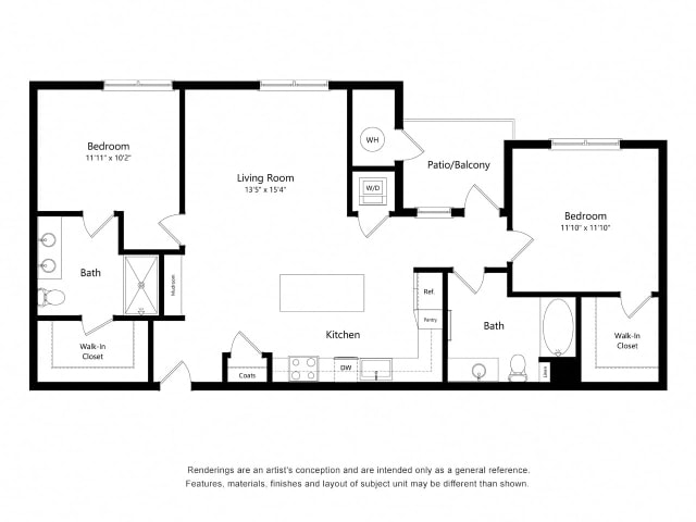 Floor Plan - 2X2 B