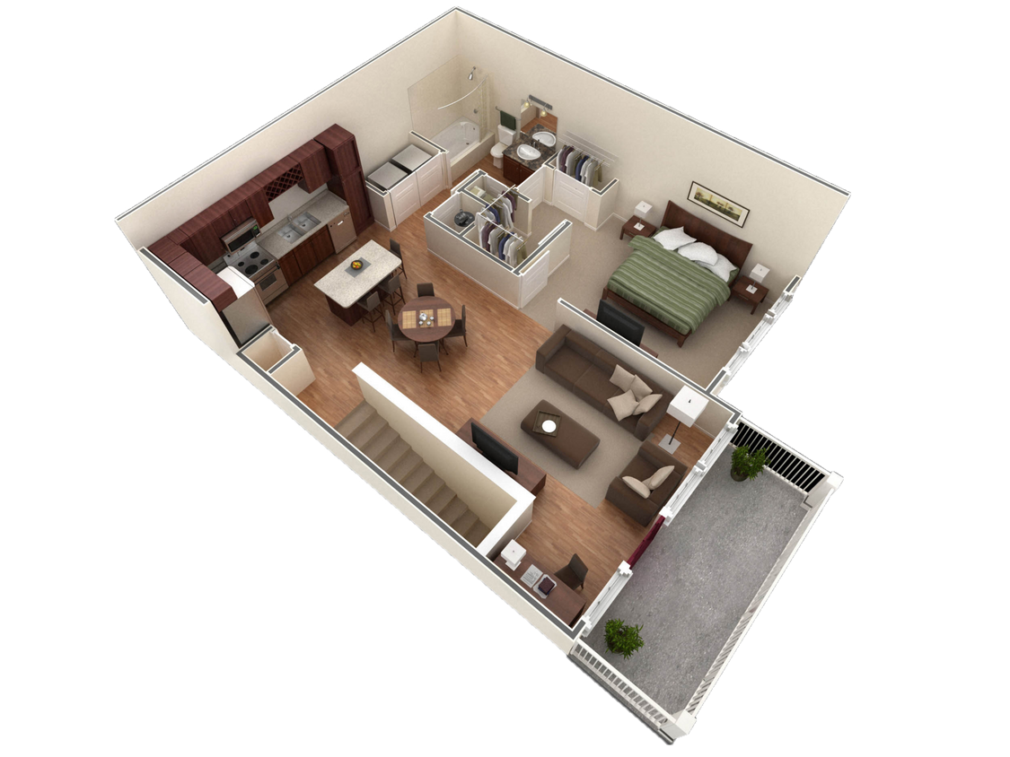 Floor Plan - 1 BR Designer Overlook